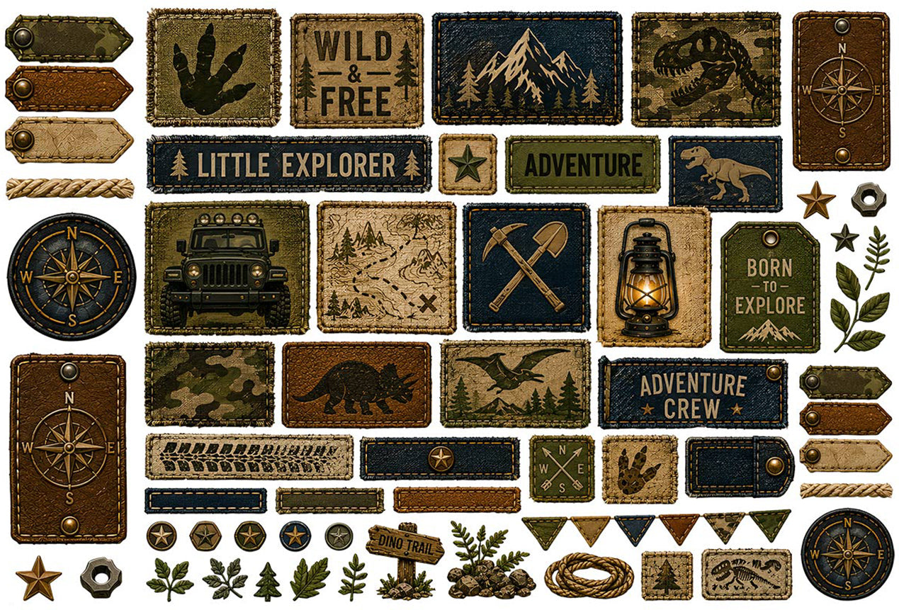 Little Explorer Collection | UVDTF 9.5 x14 Element Sheets