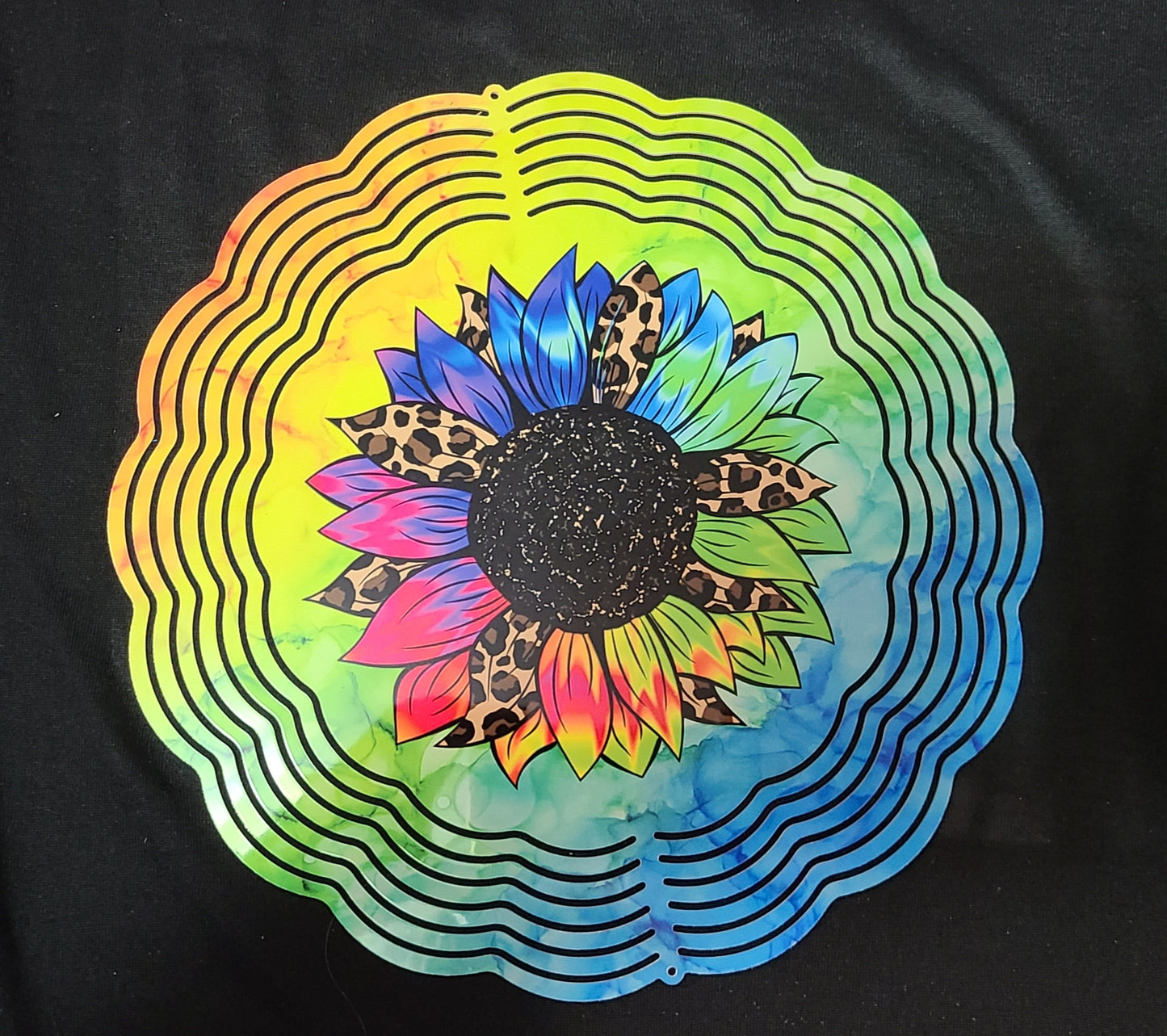 10" Wind spinner Colorful Sunflower