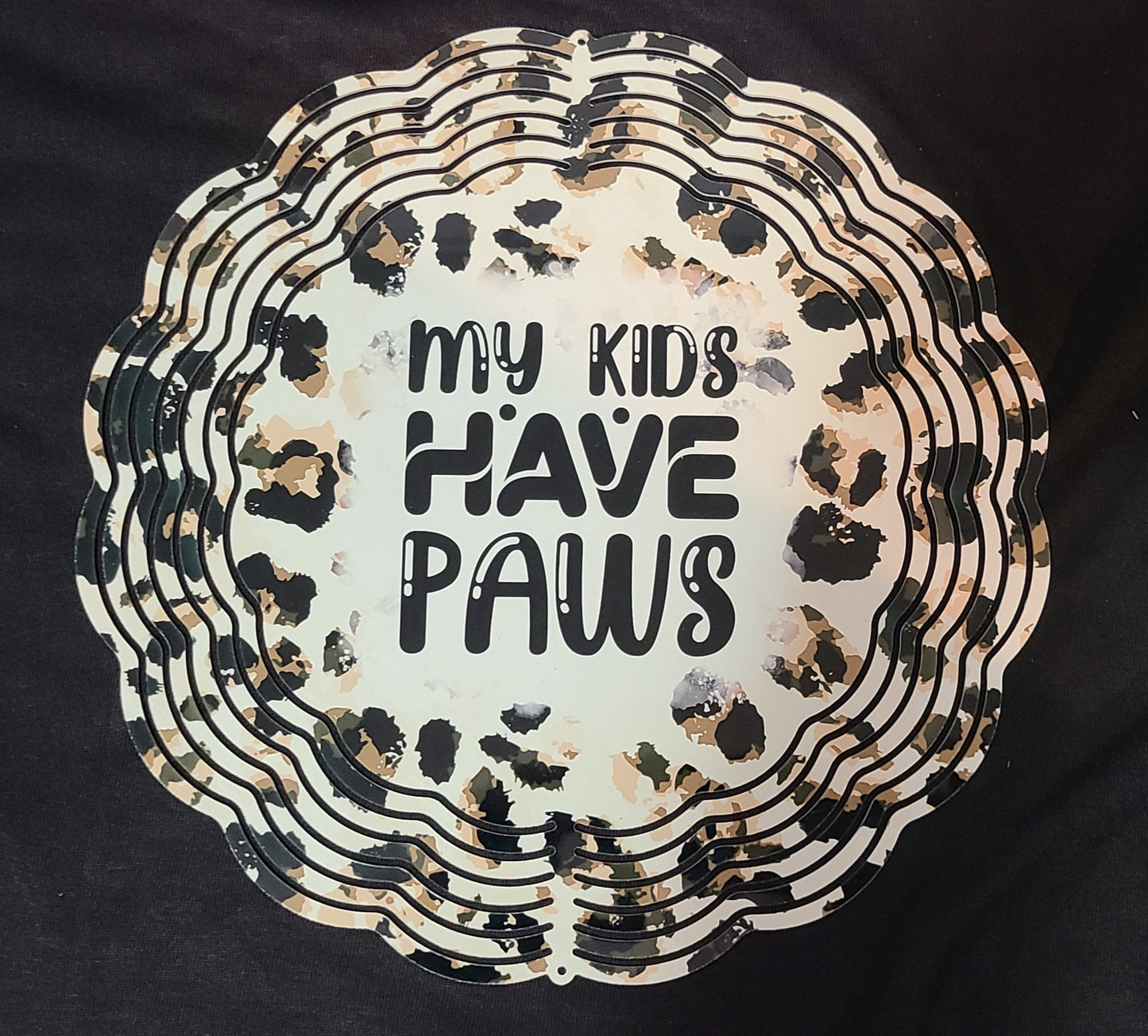 10" Round Windspinner My Kids have paws