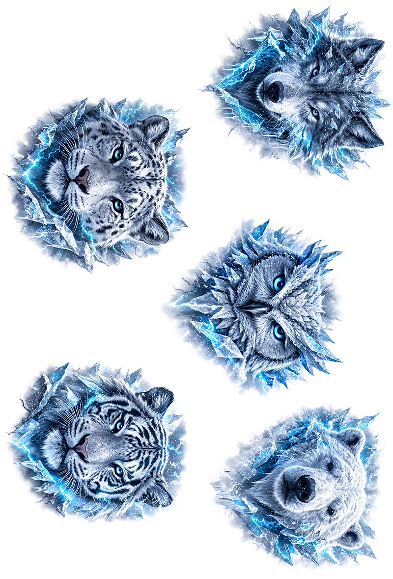 UVDTF 9.5 x 14 Element Sheet Frozen Wildlife 1053