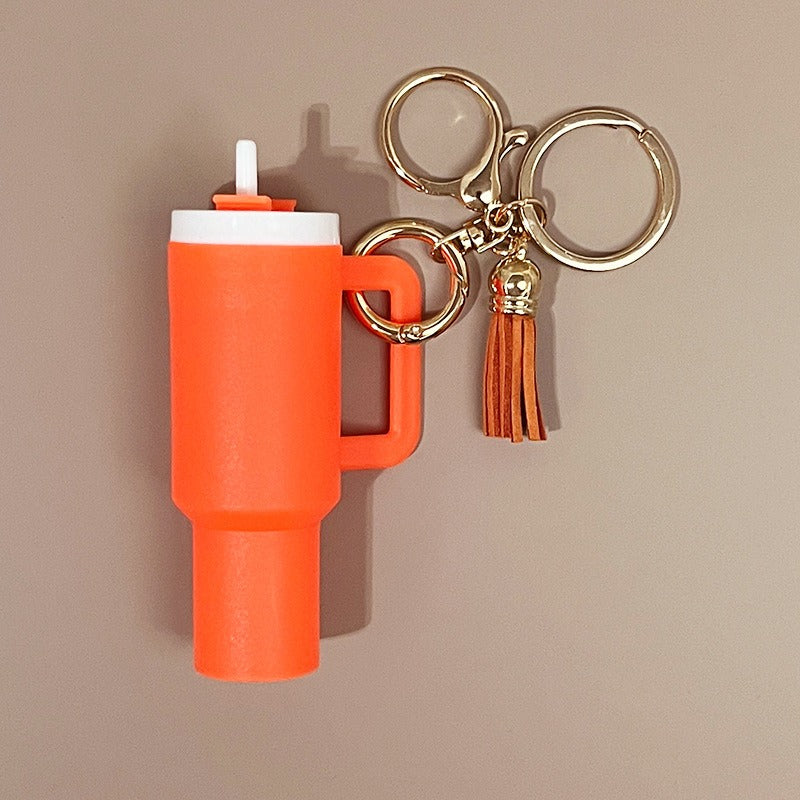 Mini Tumbler Keychains With Tassel