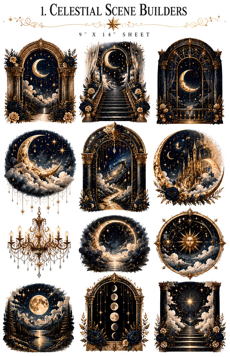 Celestial Collection | UVDTF 9.5 x14 Element Sheets 825