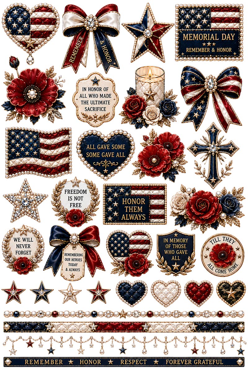 Americana Collection | UVDTF 9.5 x14 Element Sheets