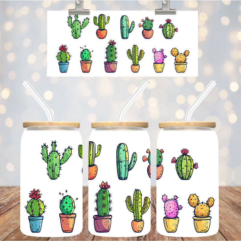 16 oz Uv Dtf Cup Wrap Succulents 1031