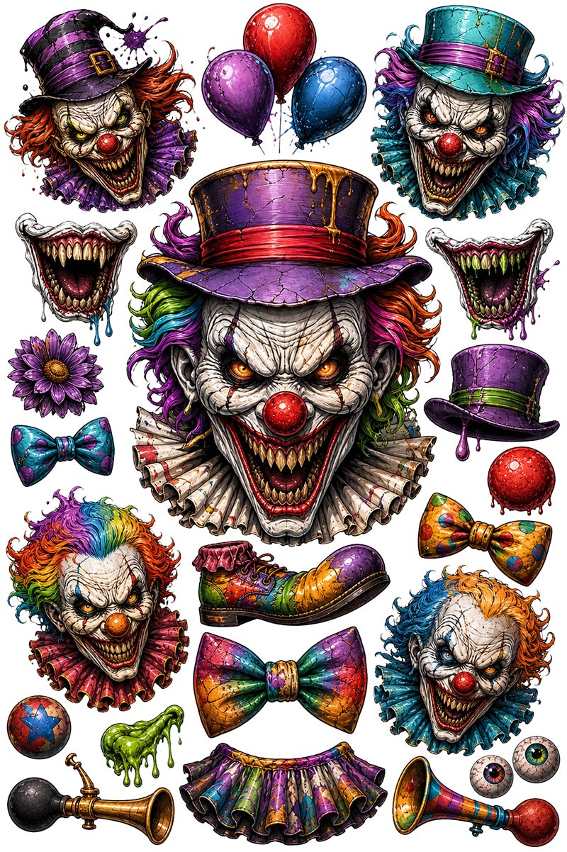 Creepy Character Collection | UVDTF 9.5 x14 Element Sheets