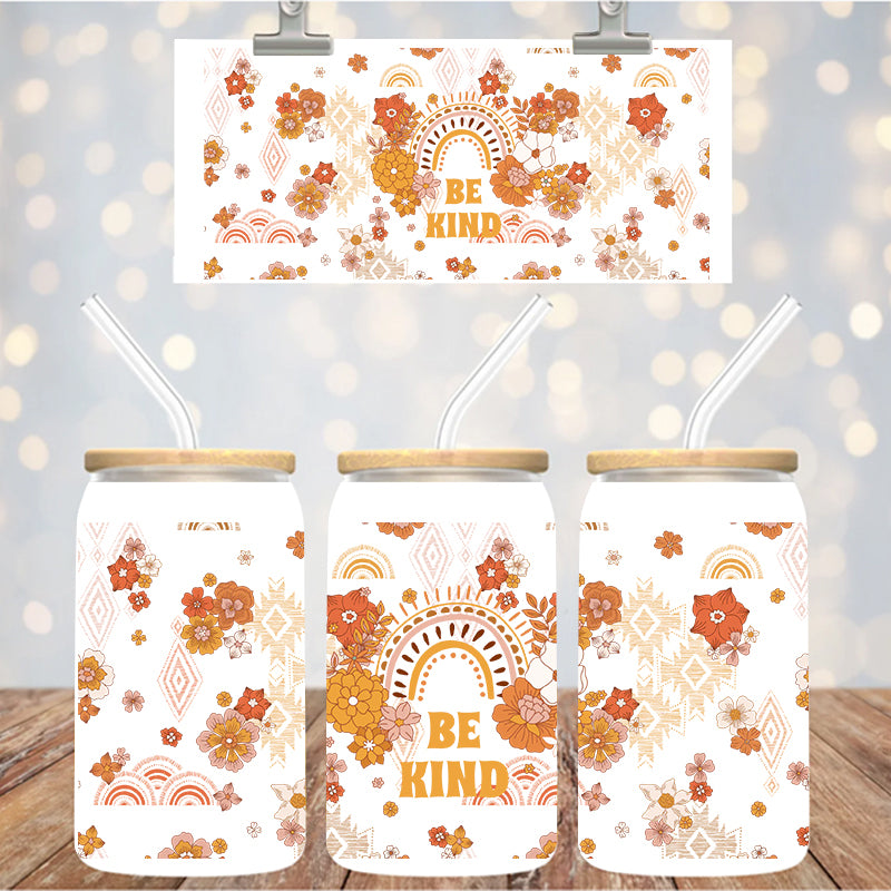 16 oz UvDtf Cup Wrap Be Kind 1400