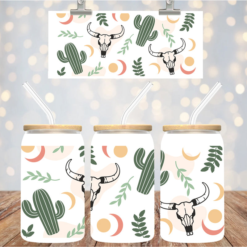 16 oz UvDtf Cup Wrap Western 1411