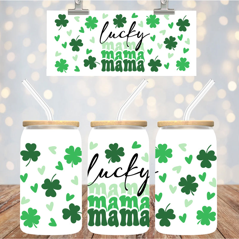 16 oz Uv Dtf Cup Wrap Lucky Mama 1208