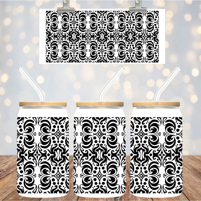 16 oz UvDtf Cup Wrap Tooled Leather Design 1342