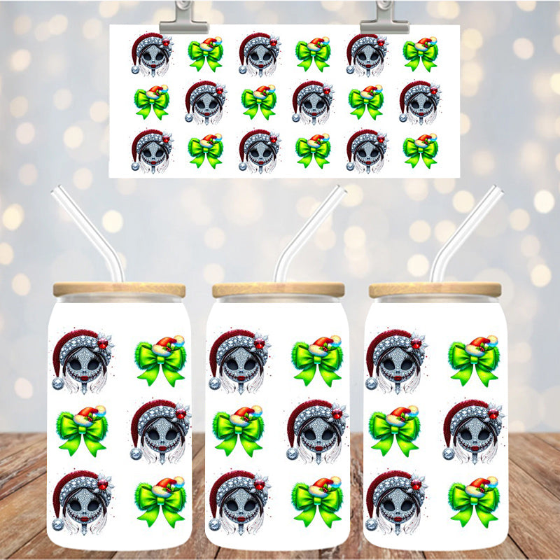 16 oz Uv Dtf Cup Wrap Nightmare Sally Christmas 1076