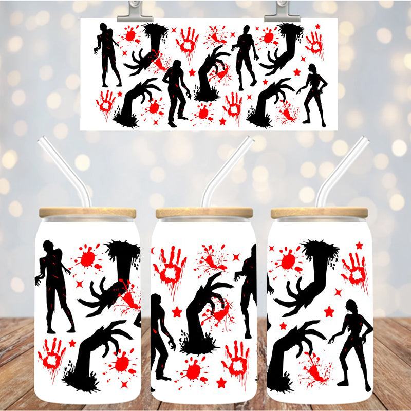 16 oz Uv Dtf Cup Wrap Gore Halloween 1166