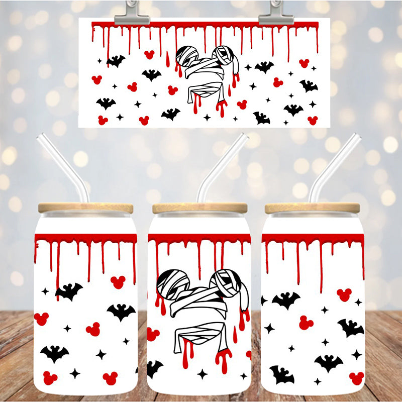 16 oz Uv Dtf Cup Wrap Mouse halloween scary 1149