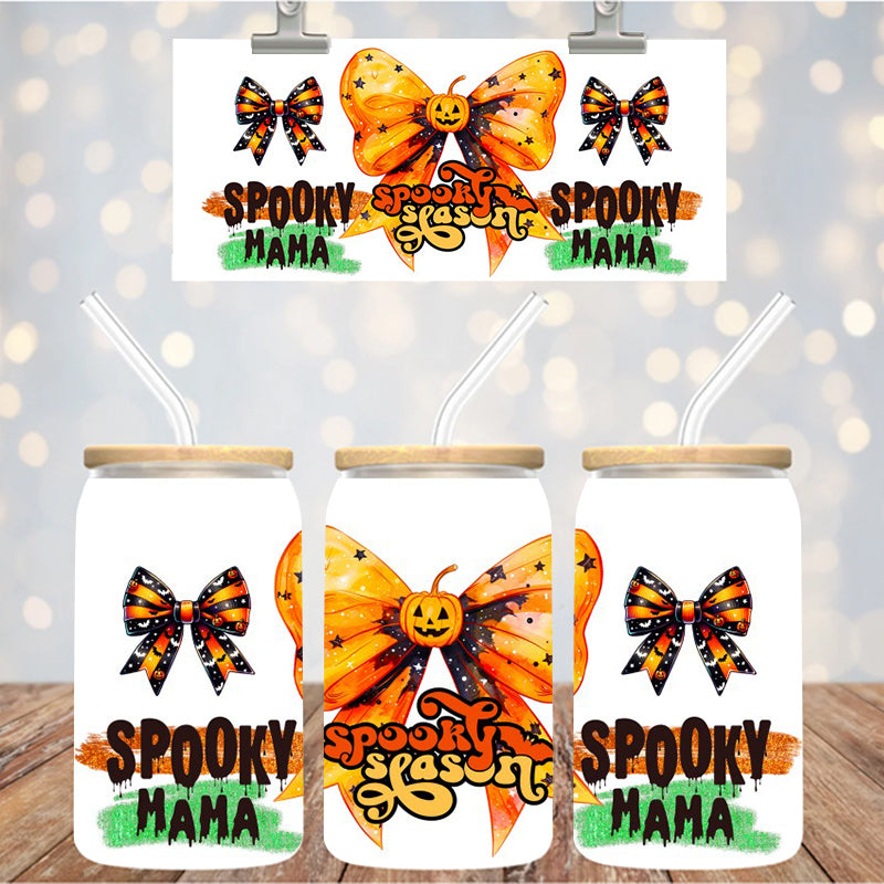 16 oz Uv Dtf Cup Wrap Spooky Mama 1150