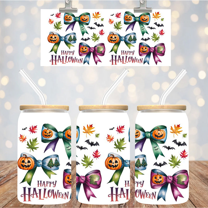 16 oz Uv Dtf Cup Wrap Halloween bows fall christmas 1153
