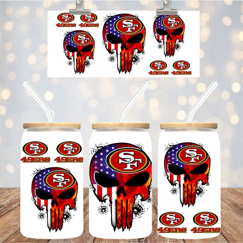 16 oz Uv Dtf Cup Wrap Football 1279