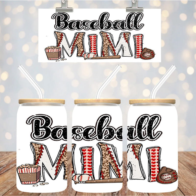16 oz Uv Dtf Cup Wrap Baseball Mimi 1073