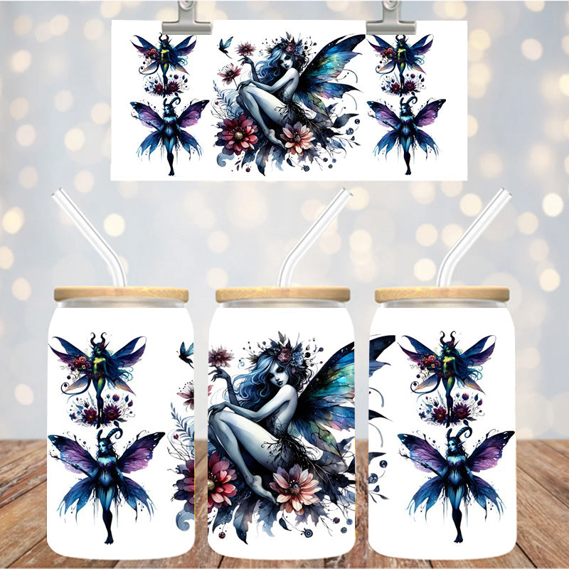 16 oz Uv Dtf Cup Wrap Dark Fairy 1082