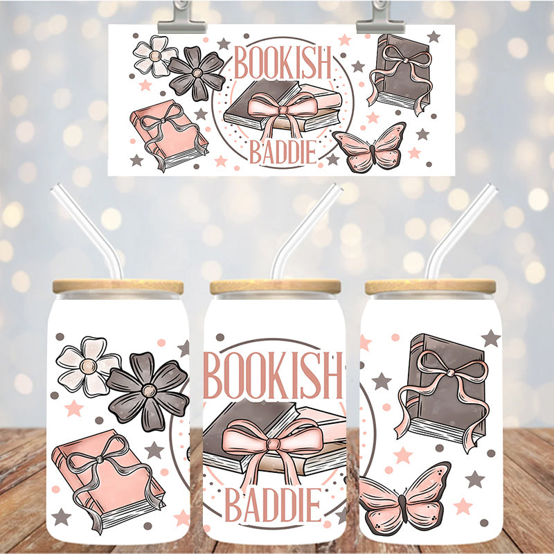 16 oz Uv Dtf Cup Wrap Bookish Baddie 1040