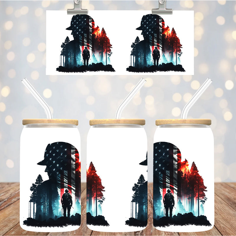 16 oz Uv Dtf Cup Wrap Firefighter 1039