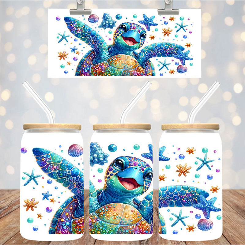 16 oz Uv Dtf Cup Wrap Sea Turtle 1117