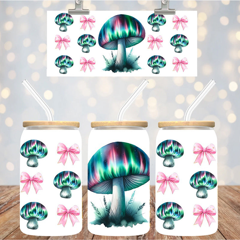 16 oz Uv Dtf Cup Wrap Colorful Mushrooms 1102
