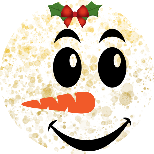 UVDTF 2.5" Round Ornament Decal Snowman