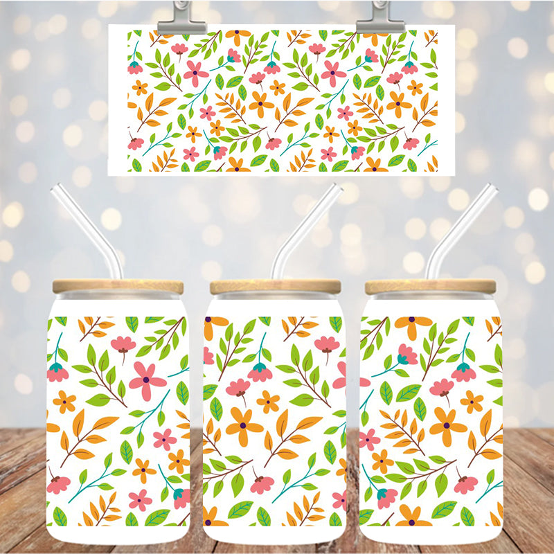 16 oz Uv Dtf Cup Wrap Floral 997
