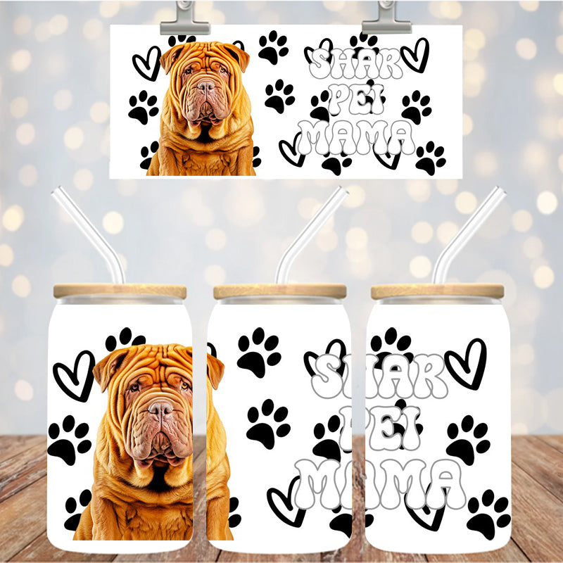 16 oz Uv Dtf Cup Wrap Great Dane Mama 925