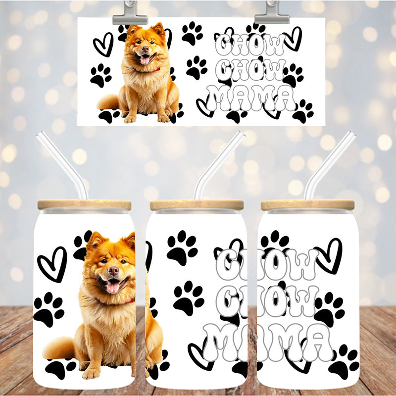 16 oz Uv Dtf Cup Wrap Chow Chow Mama 905