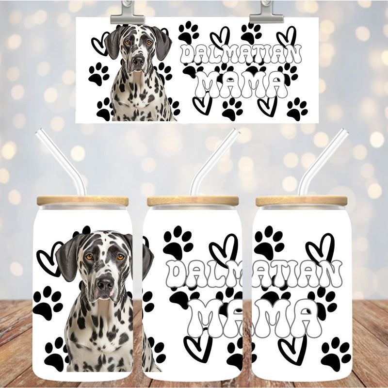 16 oz Uv Dtf Cup Wrap Dalmatian Mama 950