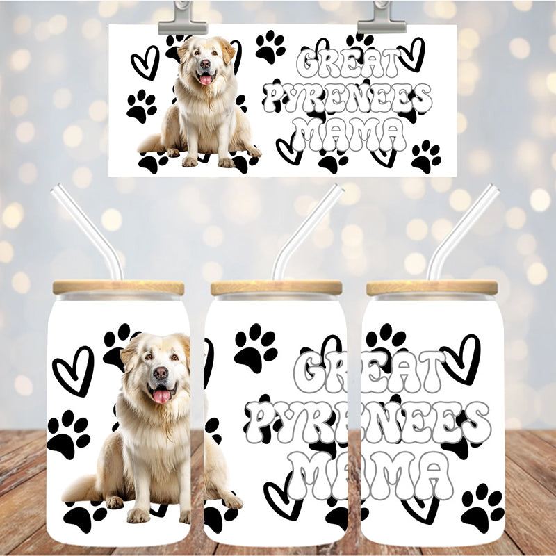 16 oz Uv Dtf Cup Wrap Great Pyrenees Mama 907