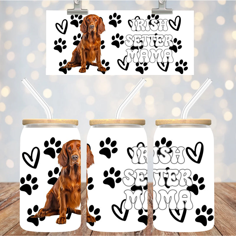 16 oz Uv Dtf Cup Wrap Irish Setter Mama 914