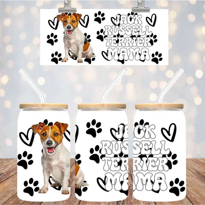 16 oz Uv Dtf Cup Wrap Jack Russell Terrier Mama 945