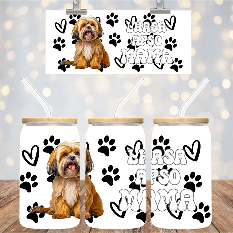 16 oz Uv Dtf Cup Wrap Miniature Pinscher Mama 939