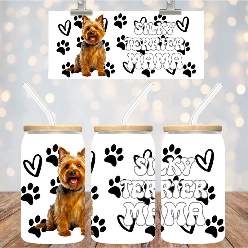 16 oz Uv Dtf Cup Wrap Silky Terrier Mama 904