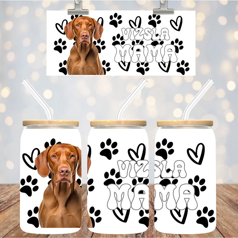 16 oz Uv Dtf Cup Wrap Vizsla mama 936