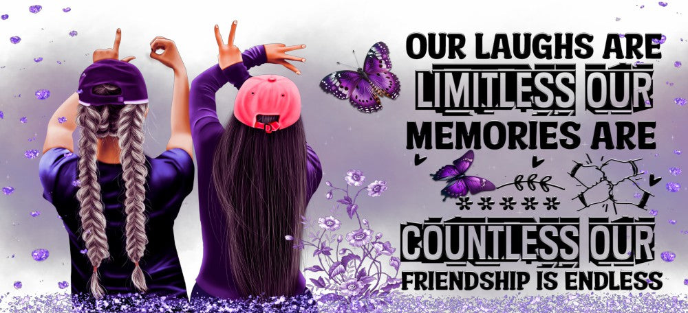 UV DTF 16 oz Cup Wrap Friendship is Endless 250