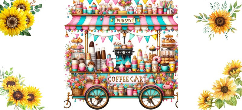 16 oz Uv Dtf Cup Wrap Coffee Cart 895