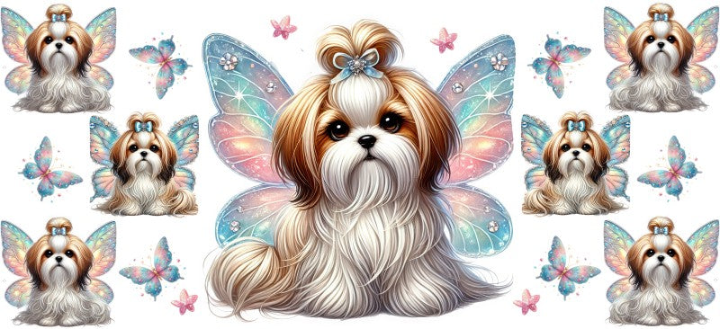 16 oz Uv Dtf Cup Wrap Shih Tzu 886