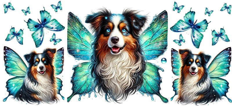 16 oz Uv Dtf Cup Wrap Australian Shepherd 883