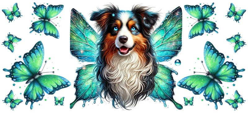 16 oz Uv Dtf Cup Wrap Australian Shepherd 884