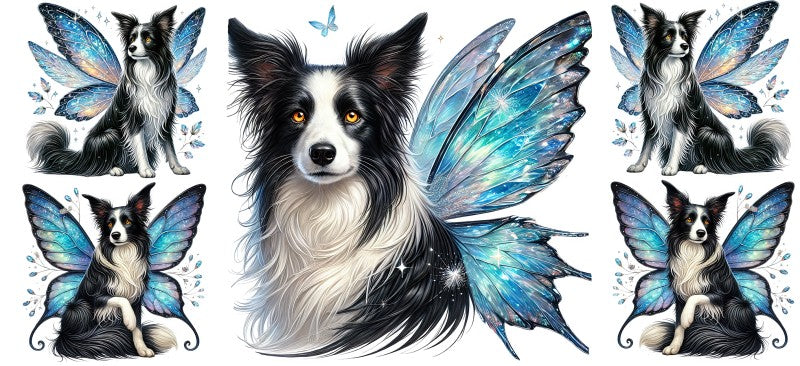 16 oz Uv Dtf Cup Wrap Border Collie 899