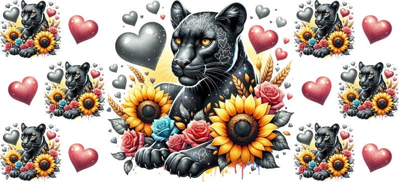 16 oz Uv Dtf Cup Wrap Black Panther 885