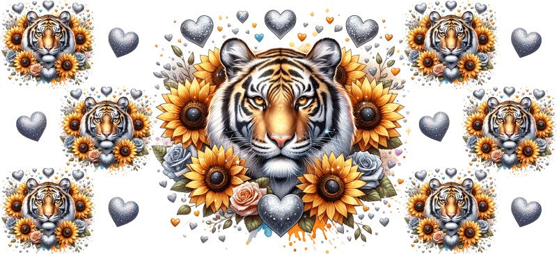 16 oz Uv Dtf Cup Wrap Tiger 889