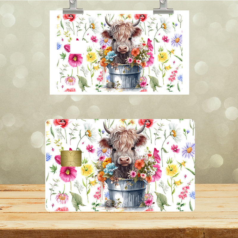 UVDTF Credit Card Skin Cute Cow in bucket 5056