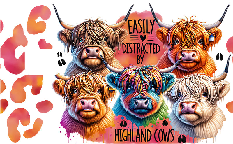 UVDTF Credit Card Skin Easily Distracted By Highland Cows 5022