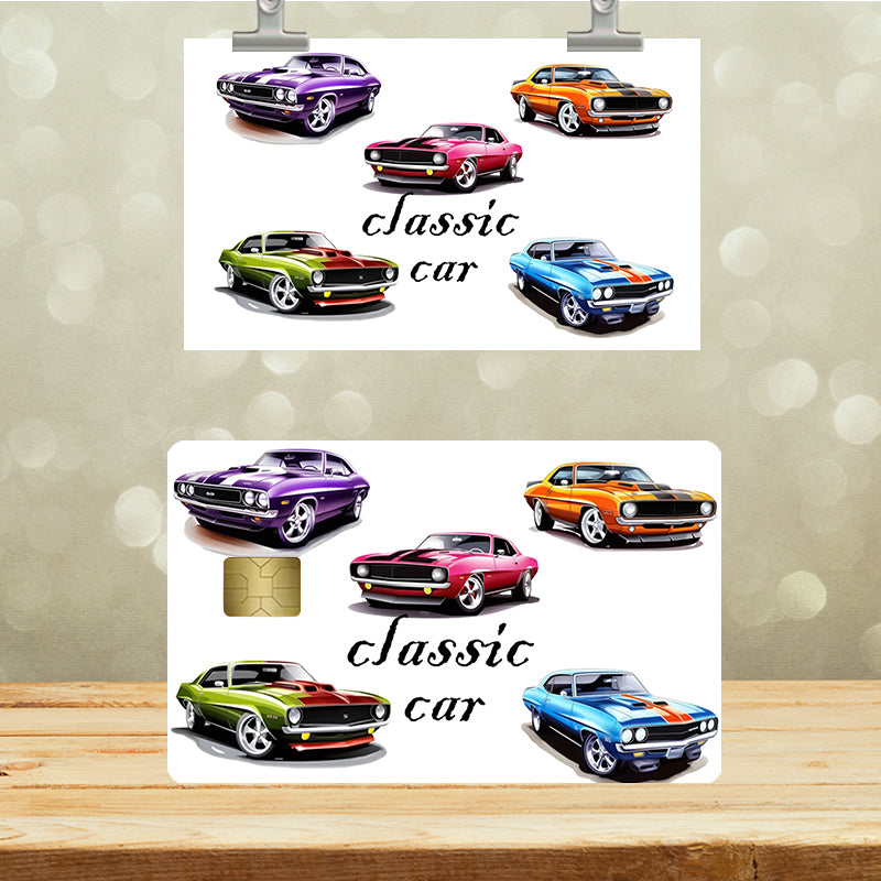 UVDTF Credit Card Skin Classic Cars 5065