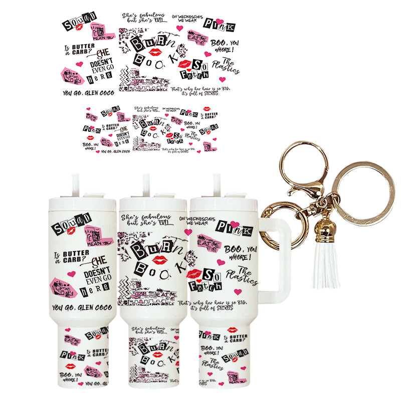 UVDTF Mini Tumbler Wrap Burn Book 4049