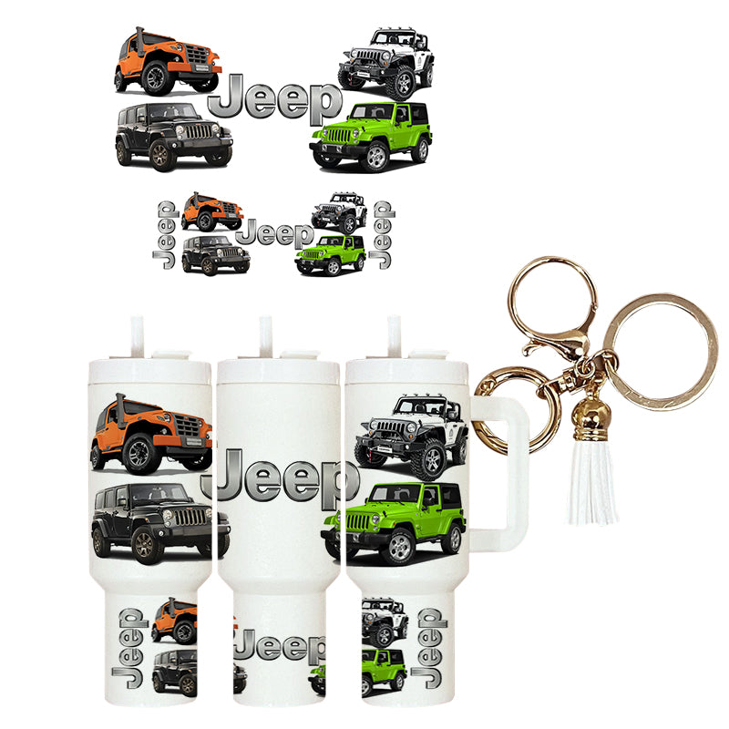 UVDTF Mini Tumbler Wrap Jeep 4058