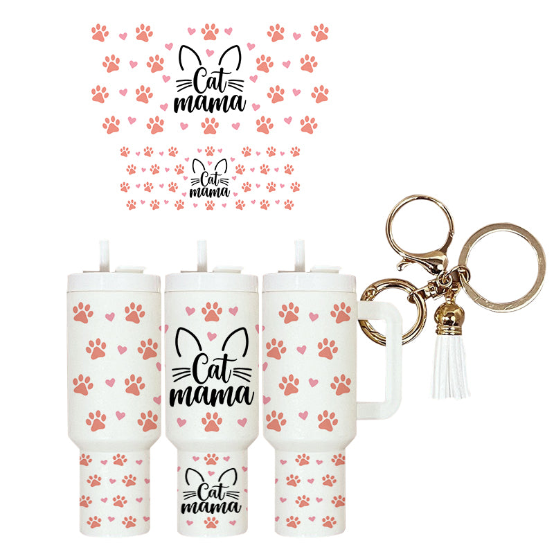 UVDTF Mini Tumbler Wrap Cat Mama 4054